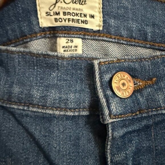 J Crew Slim Broken In Boyfriend Jeans Size 28 - Picture 4 of 6